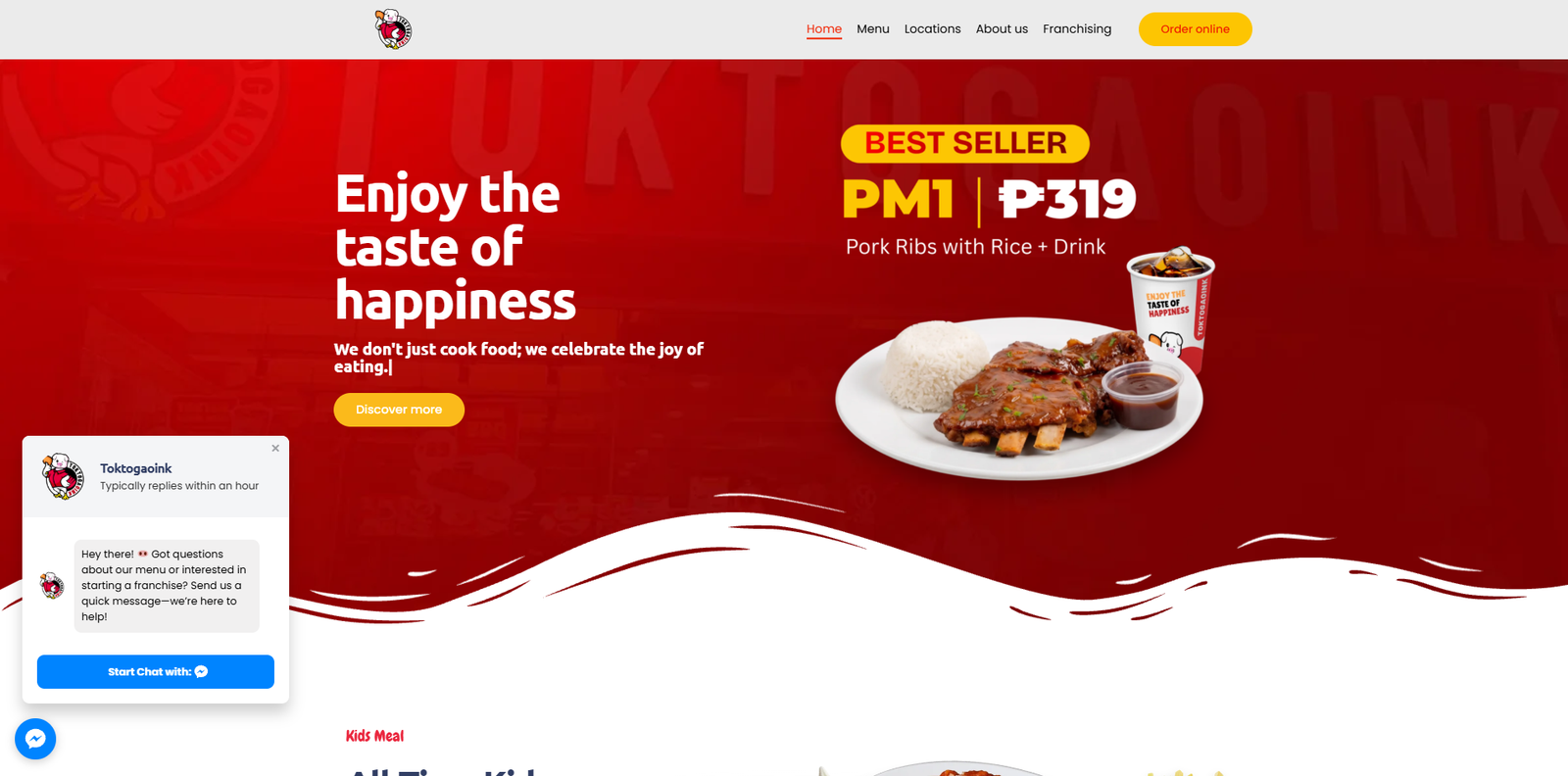 Toktogaoink Restaurant Website